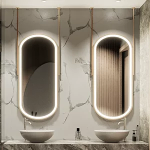 Mi-Mirror Oval LED Frame Suspension Bathroom Mirror