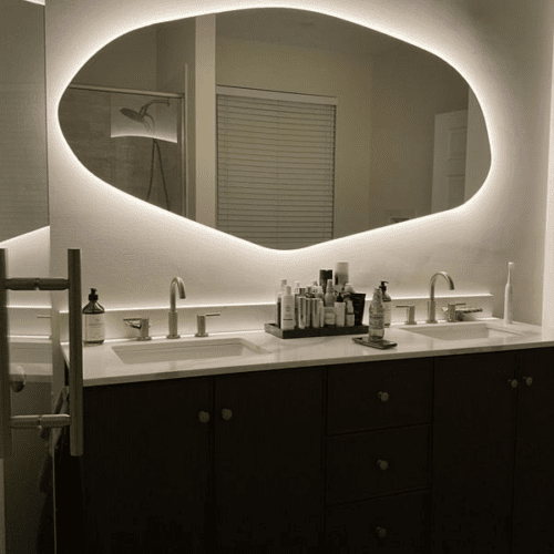Organic Oval Full Body Mirror With Light photo review