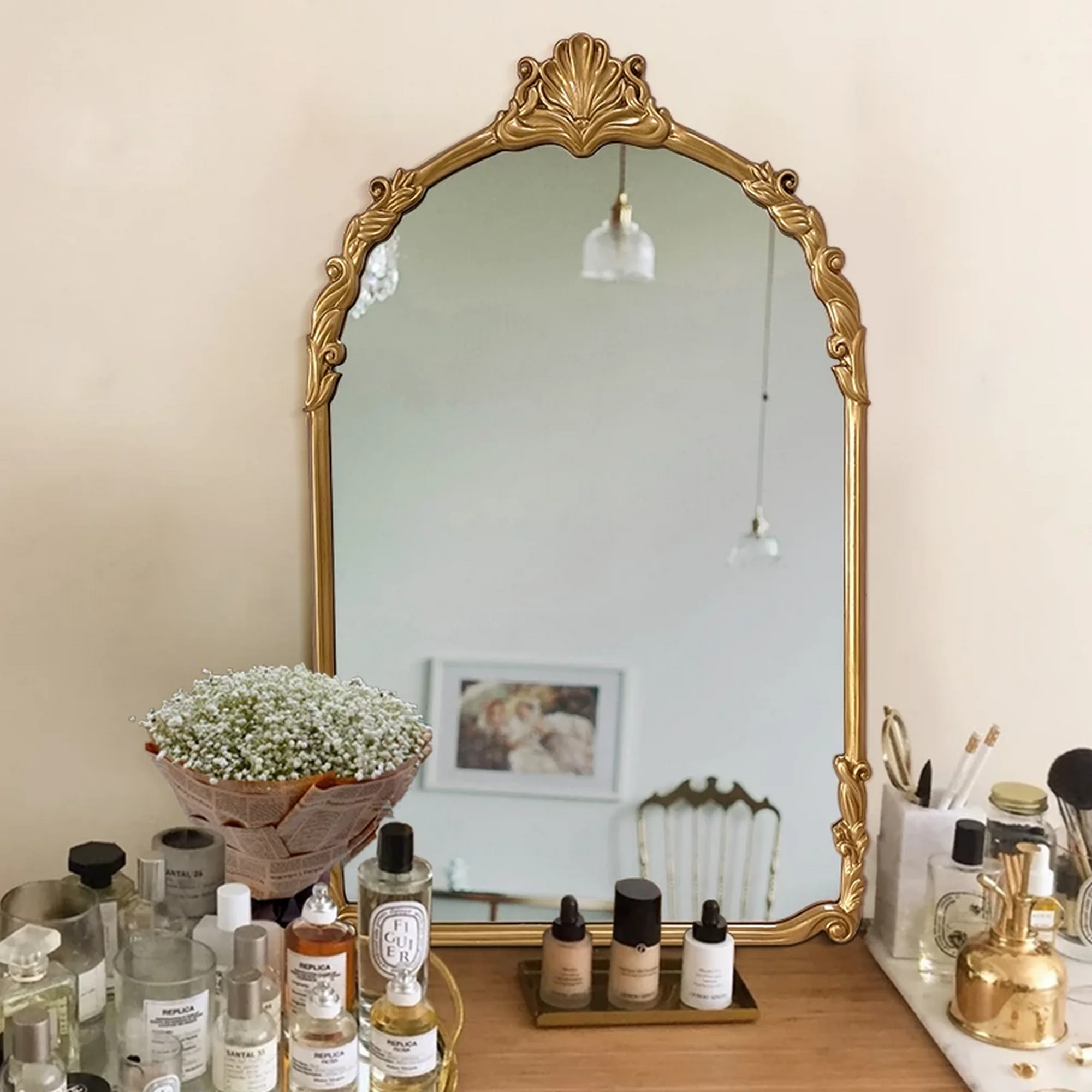 Vintage Queen Arch Mirror dressing table