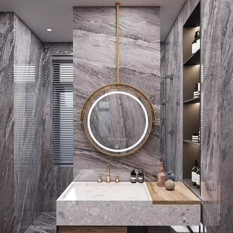 Sophisticated Hanging Oval Bathroom LED Mirror