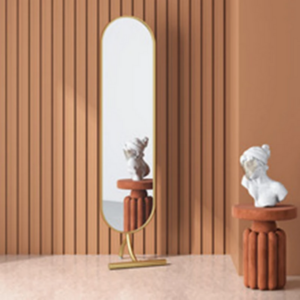 Mi-Mirror Luxury Full Length Oval Shape Floor Mirror Entryway