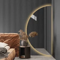 half circle wall mirror