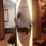 Organic Oval Full Body Mirror With Light photo review