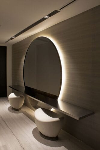 Mi-Mirror Luxury Organic Circle Backlit Moon Wall Mirror photo review