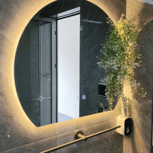 Multifunctional Organic Backlit 5/6 Moon Mirror photo review