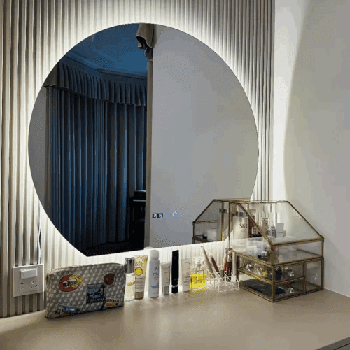 Multifunctional Organic Backlit 5/6 Moon Mirror photo review