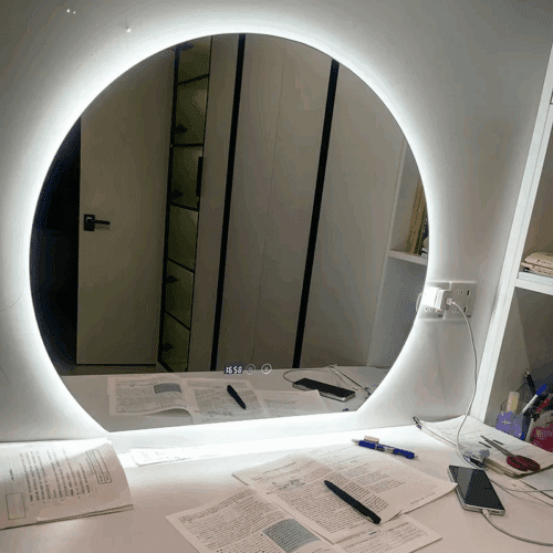 Multifunctional Organic Backlit 5/6 Moon Mirror photo review