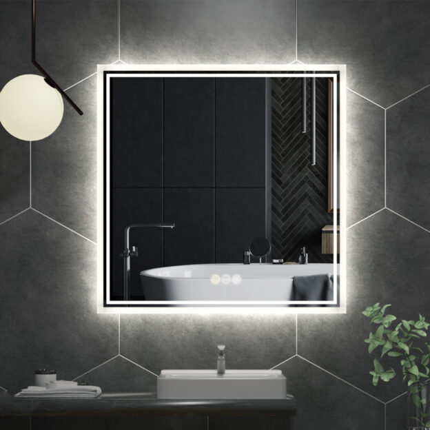 Mi-Mirror Square Shape LED Mirror | mi-mirror