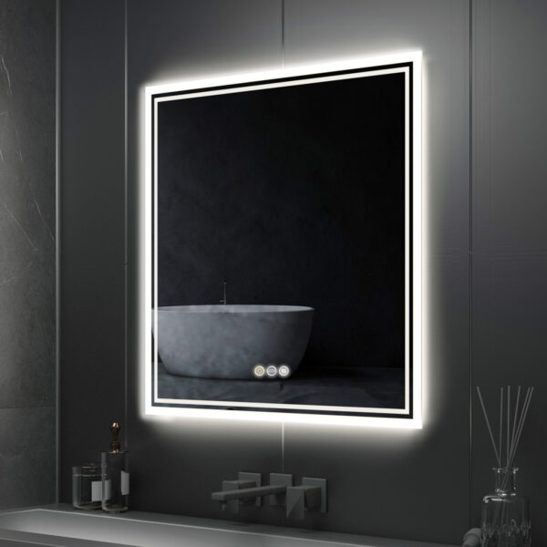 Mi-Mirror Square Shape LED Mirror | mi-mirror