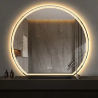 Edge-lit Semi Circle Smart LED 5/6 Moon Mirror