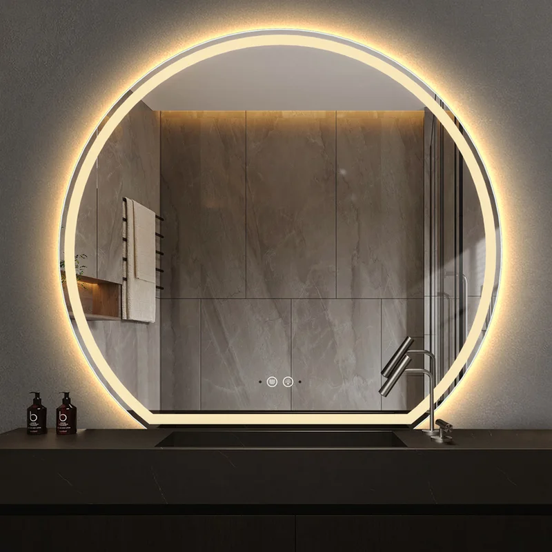 Edge-lit Semi Circle Smart LED 5/6 Moon Mirror