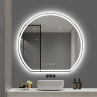 Premium Semi Circle Smart LED 5/6 Moon Mirror
