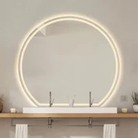 Soft-lit Semi Circle Smart LED 5/6 Moon Mirror