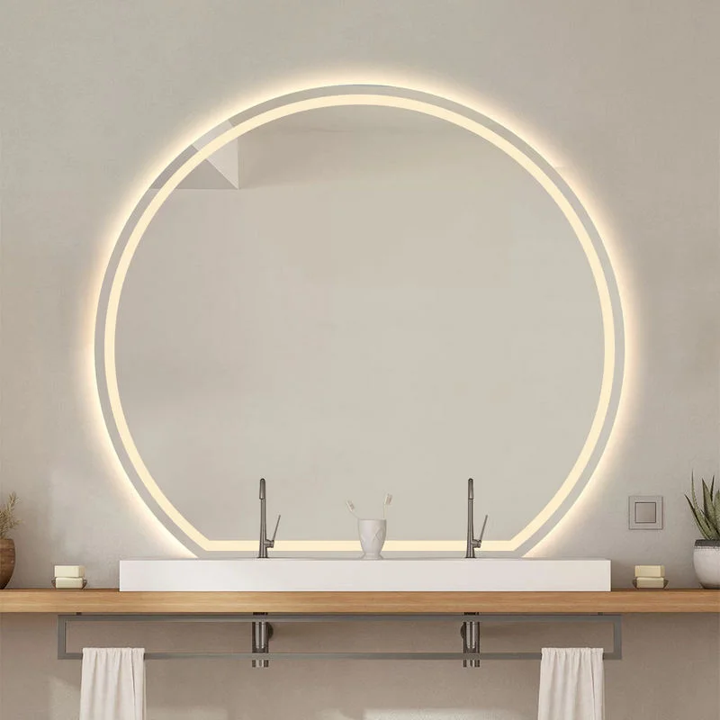 Soft-lit Semi Circle Smart LED 5/6 Moon Mirror