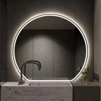 Stylish Semi Circle Smart LED 5/6 Moon Mirror