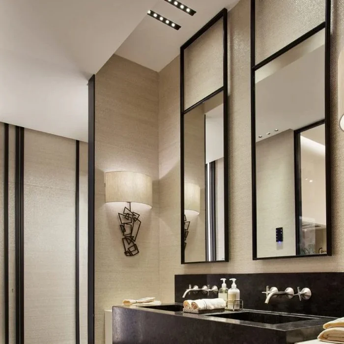 Luxury Rectangle Design Ceiling Hanging Mirror