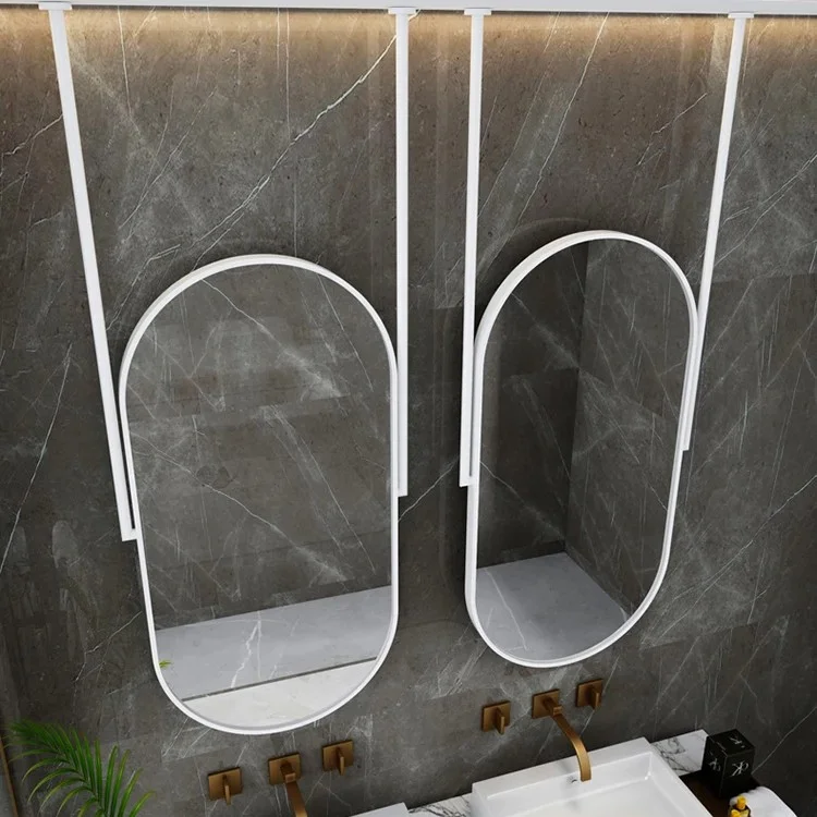 Durable Brilliant Sharp Single Sided Hanging Oval Mirror