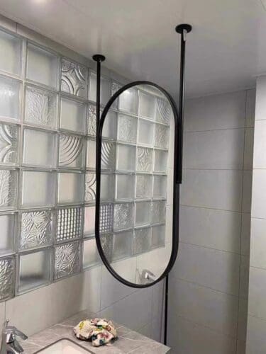 Brilliant Sharp Single Sided Hanging Oval Mirror photo review