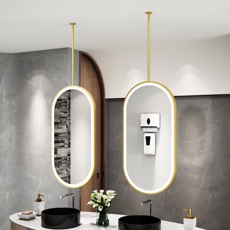 Premium Oval Gold Hanging Mirror