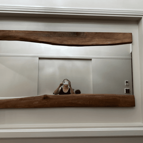 Wooden Frame Irregular Mirror photo review