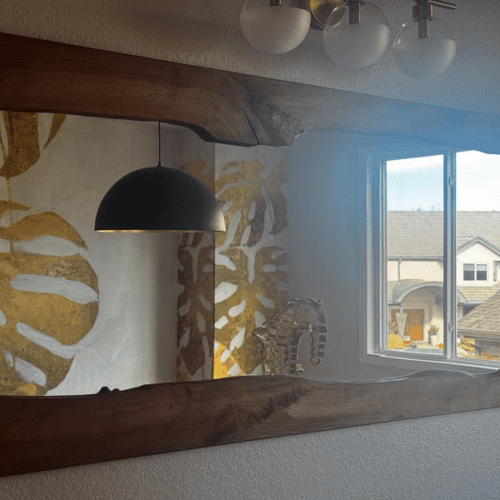 Wooden Frame Irregular Mirror photo review