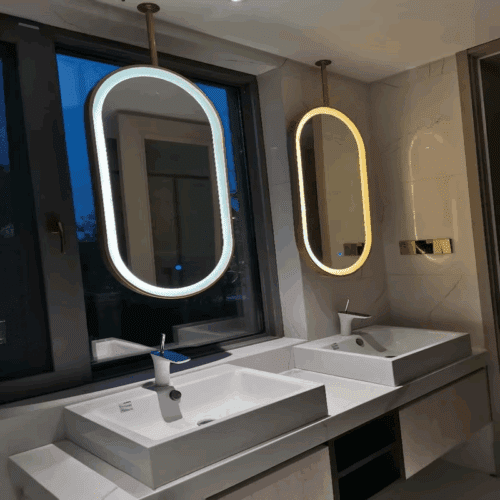 Oval Gold Hanging Mirror photo review