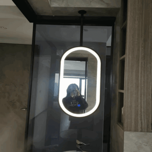 Oval Gold Hanging Mirror photo review