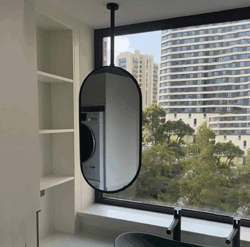 Oval Gold Hanging Mirror photo review