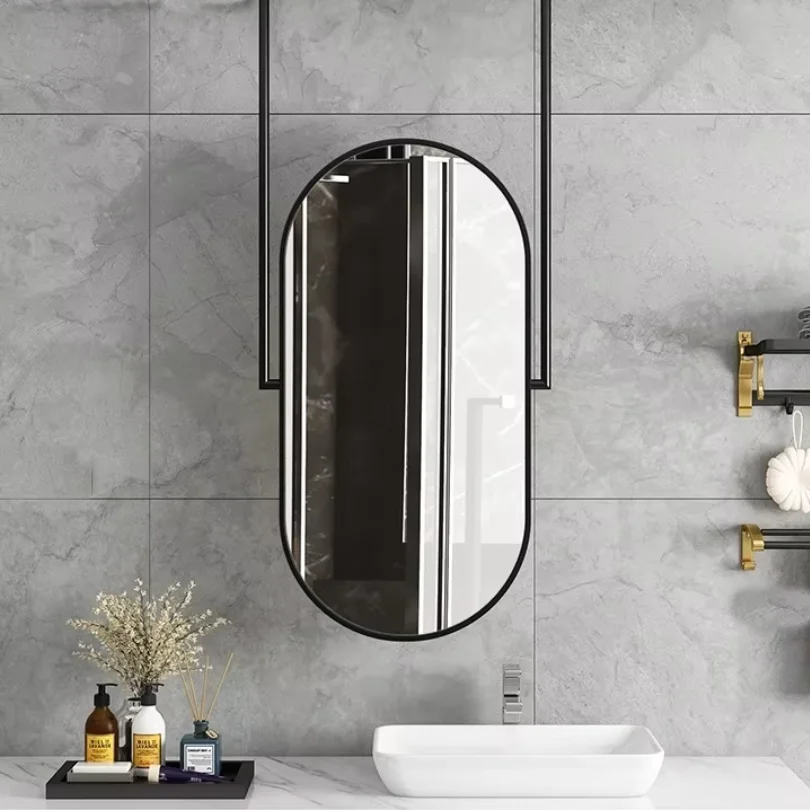 Elegant Brilliant Sharp Single Sided Hanging Oval Mirror