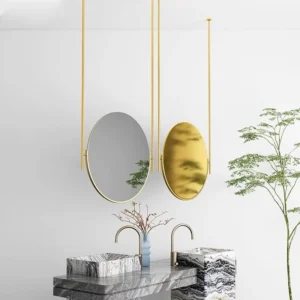 Backlit Round Hanging Mirror