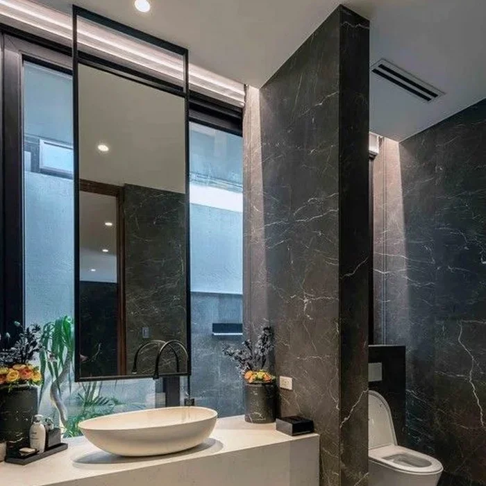 Elegant Rectangle Design Ceiling Hanging Mirror