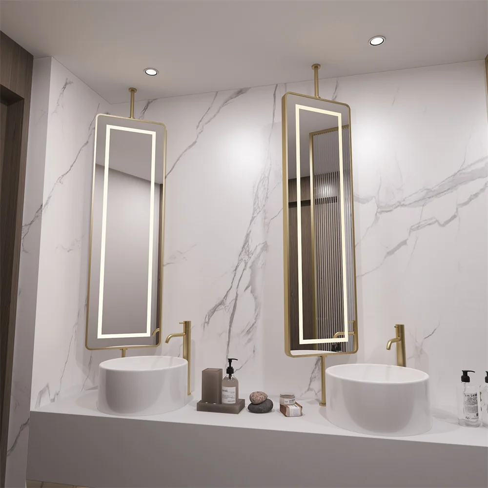 Chic Rectangular Hanging LED Bathroom Mirror