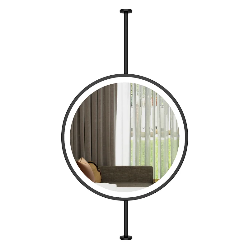 Elegant Round Hanging LED One Sided Mirror
