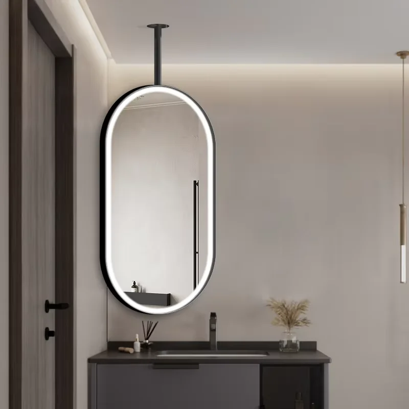 Elegant Oval Hanging Bathroom Mirror