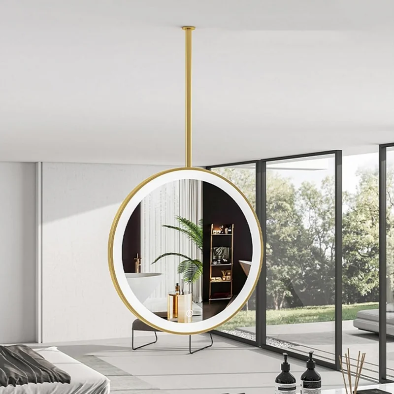 Stylish Double Sided LED Ring Hanging Mirror