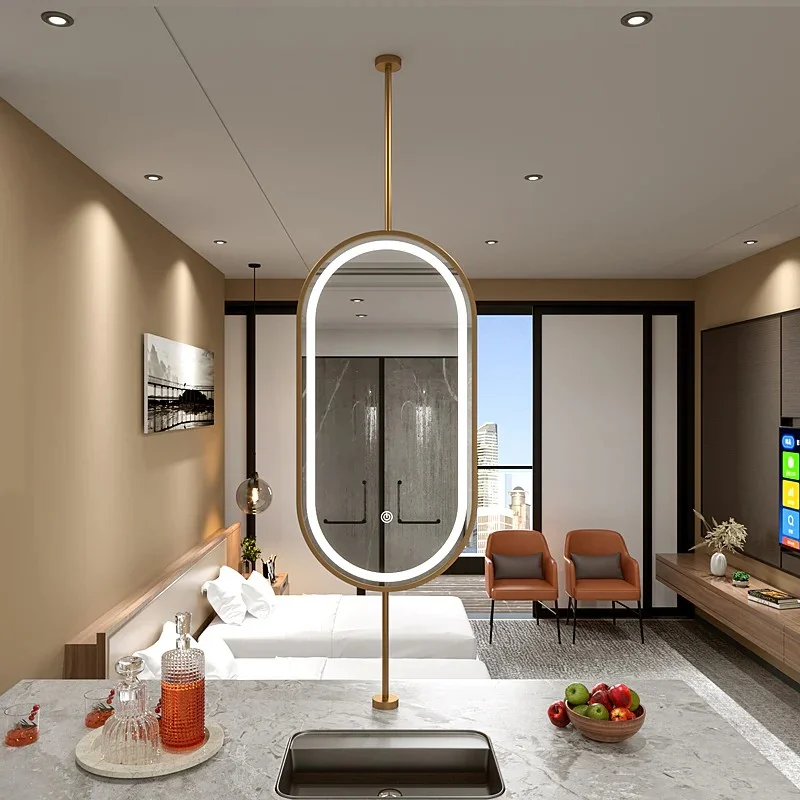 Modern Oval Shape Hanging Mirror
