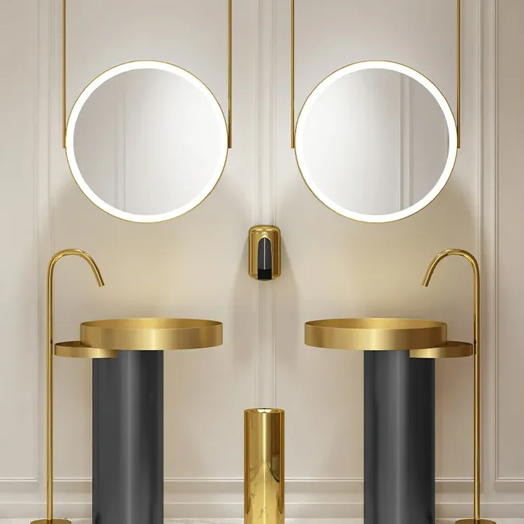 Modern Double Sided Round LED Mirror