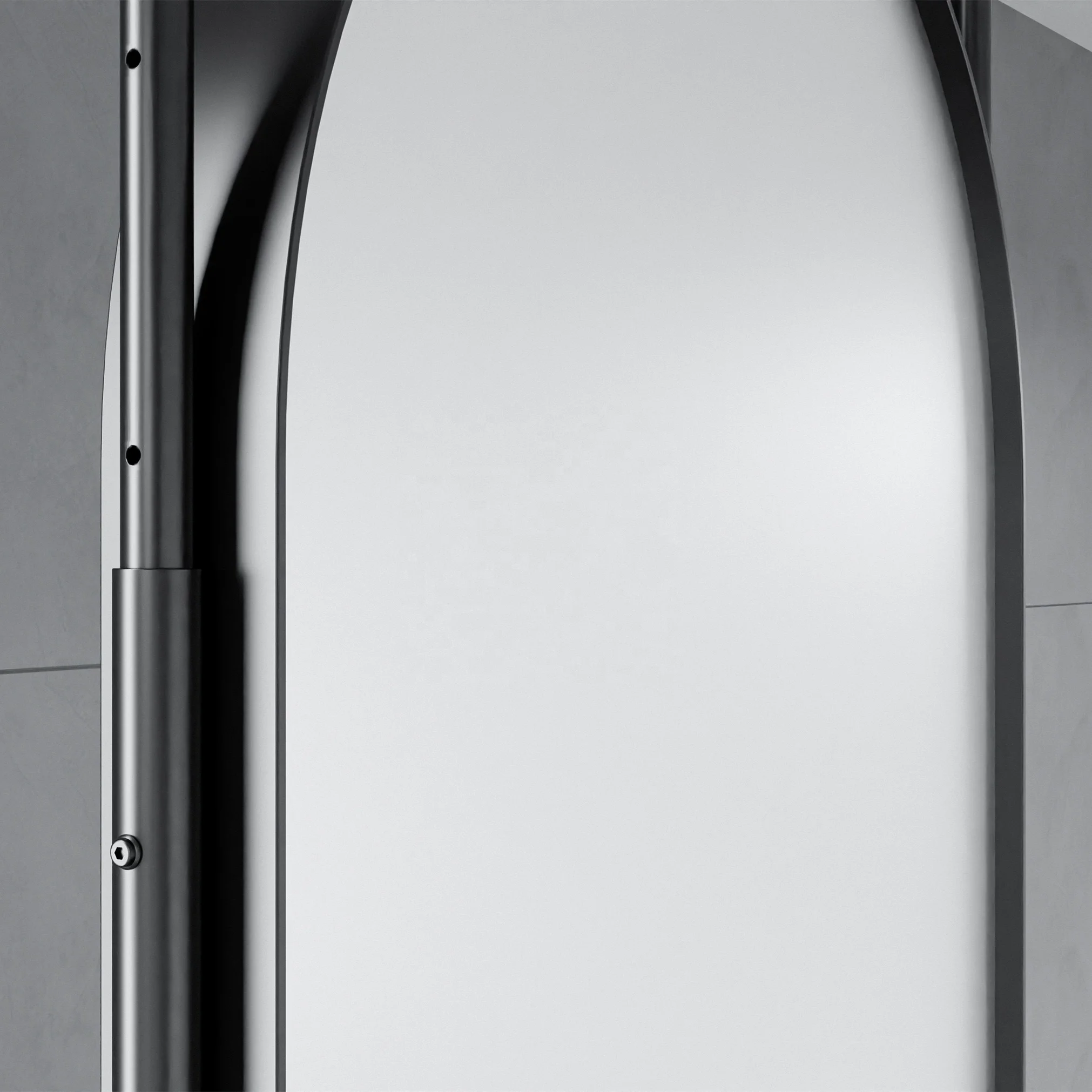 Trendy Black Oval Shape Hanging Mirror