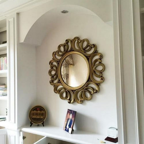 Mi-Mirror Classic Revival Retro Golden Wall Mirror photo review