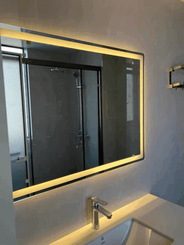 Curved Edge LED Hotel Vanity Mirror photo review