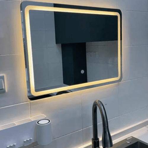 Rectangular Curved Edge LED Bathroom Mirror photo review