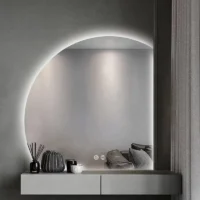 Classic Backlit Bathroom Vanity Moon Mirror