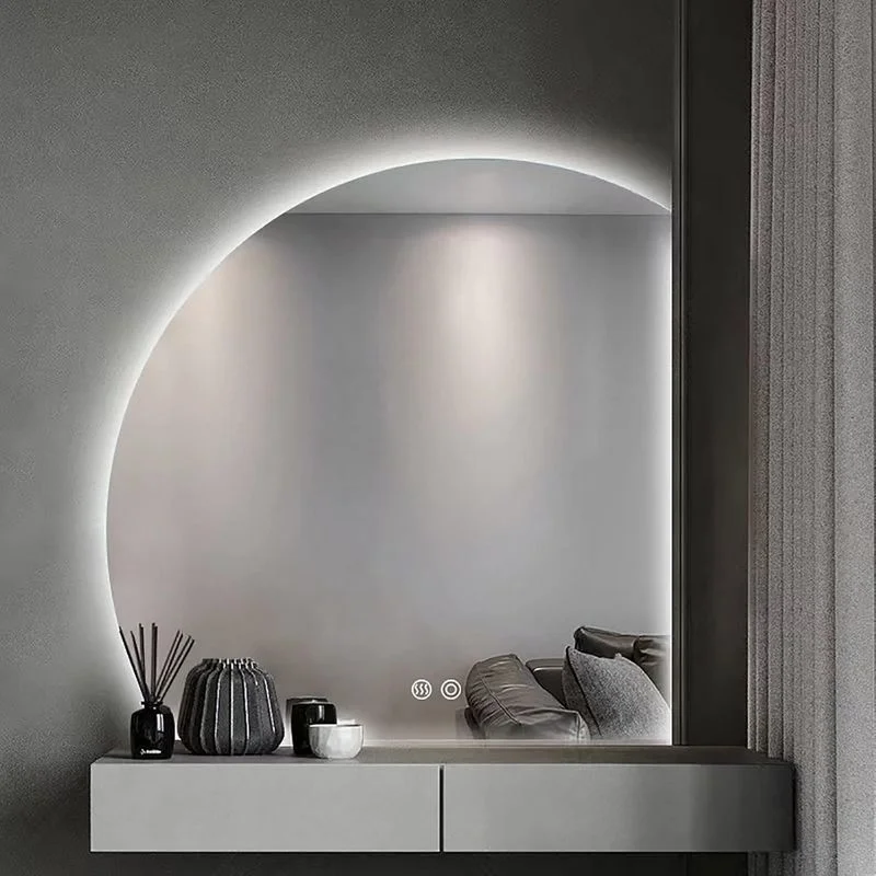 Classic Backlit Bathroom Vanity Moon Mirror