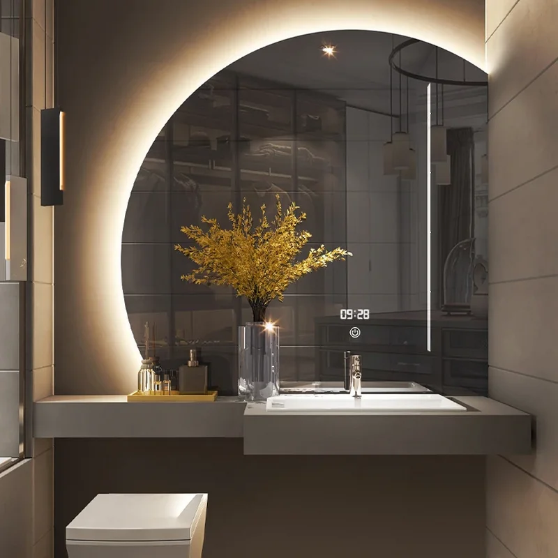 Design-focused Half Moon 4/6 Backlit Mirror