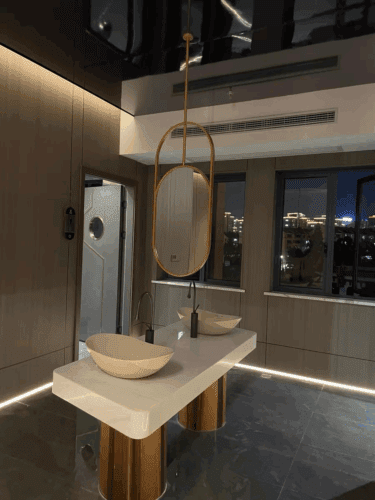 Double Sided Backlit Hanging Vanity Mirror photo review
