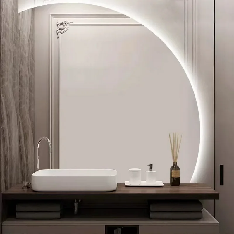 Ultra-modern Half Moon 4/6 Backlit Mirror