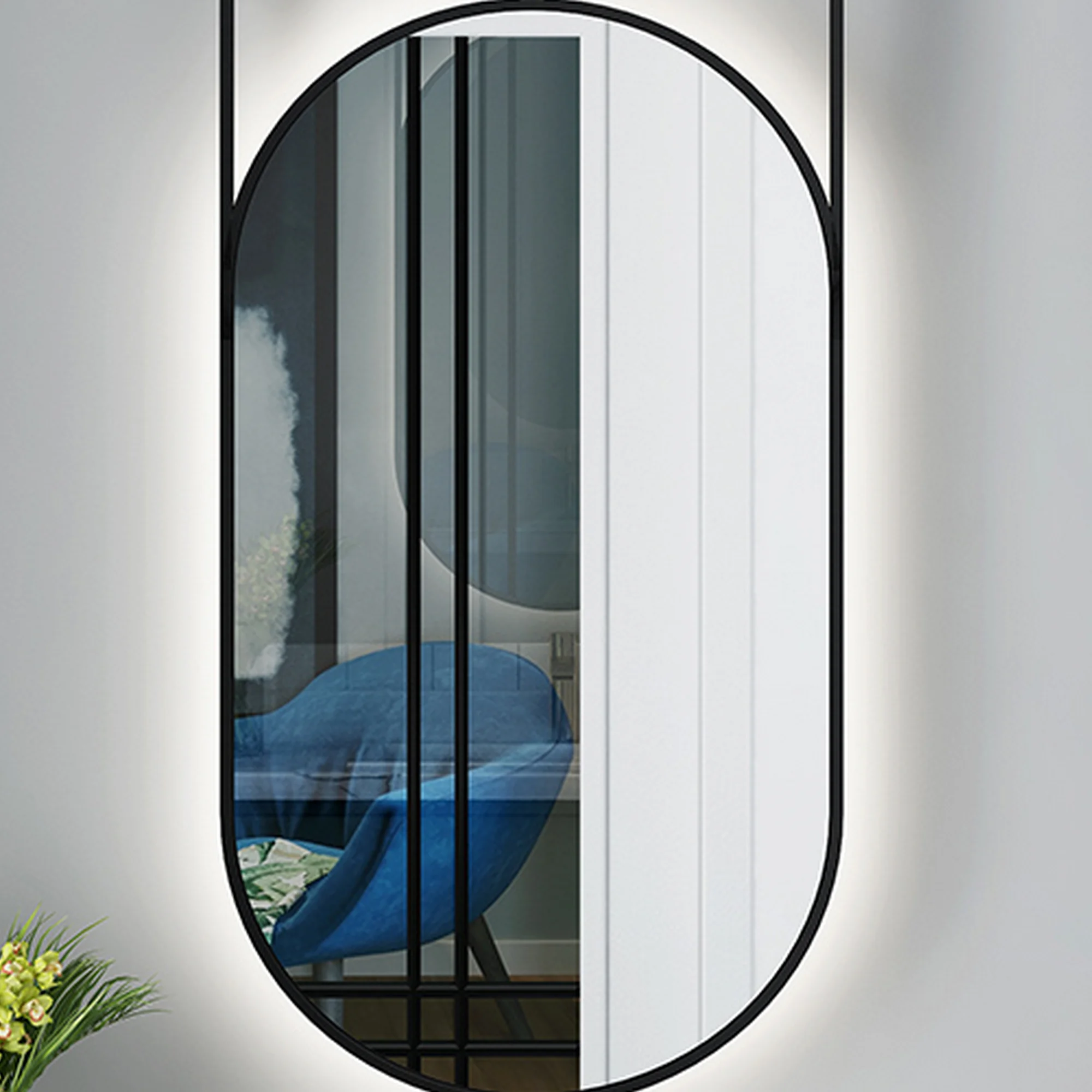 Classic Backlit Hanging Vanity Mirror