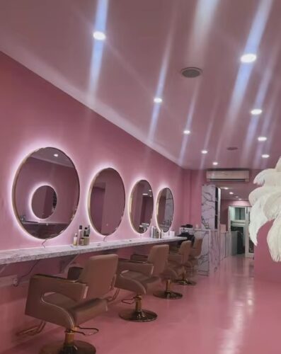 Mi-Mirror Round LED Hair Salon Mirror photo review