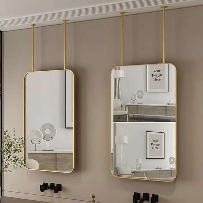 Elegant Rectangle Design Bathroom Mirror