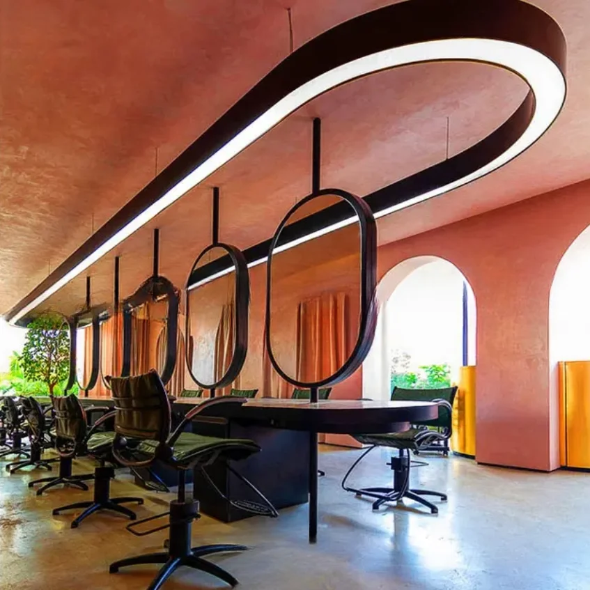 Premium Double Sided Hanging Oval Salon Mirror